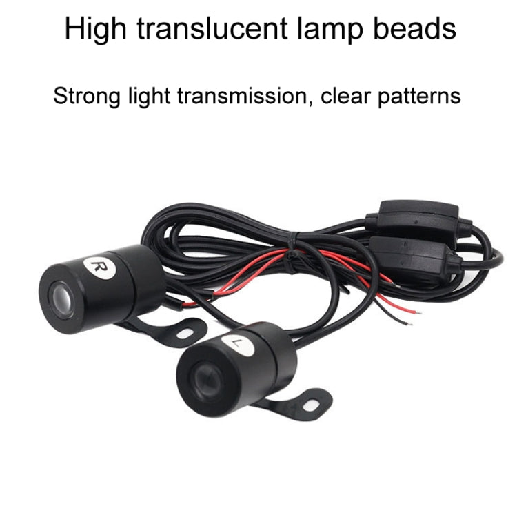 1pair Motorcycle Angel Wings Welcome Light LED Chassis Modified Wings Projector Light(Red) - Decorative Lights by PMC Jewellery | Online Shopping South Africa | PMC Jewellery | Buy Now Pay Later Mobicred