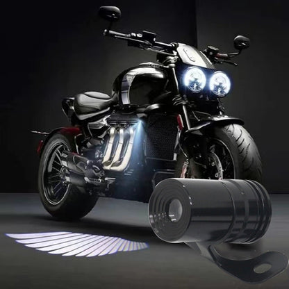 1pair Motorcycle Angel Wings Welcome Light LED Chassis Modified Wings Projector Light(White) - Decorative Lights by PMC Jewellery | Online Shopping South Africa | PMC Jewellery | Buy Now Pay Later Mobicred