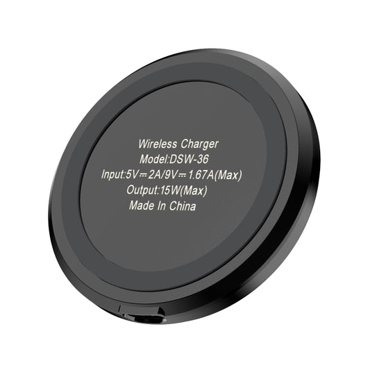 DSW-36B Mobile Phone Wireless Charger Mini 15W Fast Charging Type-C Round QI - Wireless Charger by PMC Jewellery | Online Shopping South Africa | PMC Jewellery | Buy Now Pay Later Mobicred