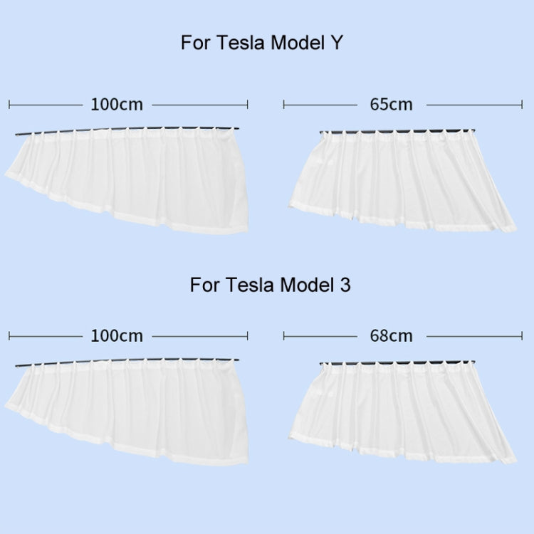 For Tesla Model Y 4pcs White Car Side Window Privacy Sun Protection Curtain - Window Foils & Solar Protection by PMC Jewellery | Online Shopping South Africa | PMC Jewellery | Buy Now Pay Later Mobicred