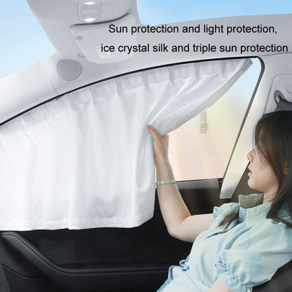 For Tesla Model Y 4pcs White Car Side Window Privacy Sun Protection Curtain - Window Foils & Solar Protection by PMC Jewellery | Online Shopping South Africa | PMC Jewellery | Buy Now Pay Later Mobicred