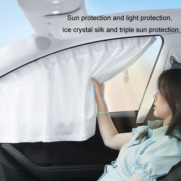 For Tesla Model 3 4pcs White Car Side Window Privacy Sun Protection Curtain - Window Foils & Solar Protection by PMC Jewellery | Online Shopping South Africa | PMC Jewellery | Buy Now Pay Later Mobicred