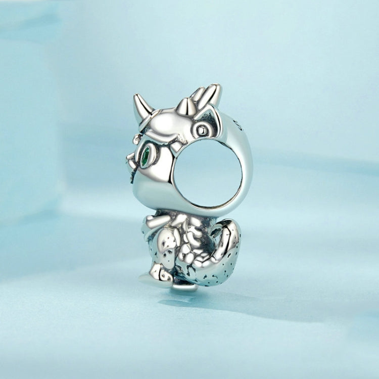 S925 Sterling Silver New Year Cute Little Dragon DIY Beads(SCC2720) - Jewelry Accessories by PMC Jewellery | Online Shopping South Africa | PMC Jewellery | Buy Now Pay Later Mobicred