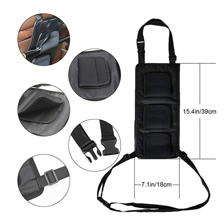 Car Back Seat Fishing Rod Strap Fixed Storage Bag(Black) - Stowing Tidying by PMC Jewellery | Online Shopping South Africa | PMC Jewellery | Buy Now Pay Later Mobicred