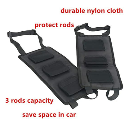 Car Back Seat Fishing Rod Strap Fixed Storage Bag(Black) - Stowing Tidying by PMC Jewellery | Online Shopping South Africa | PMC Jewellery | Buy Now Pay Later Mobicred