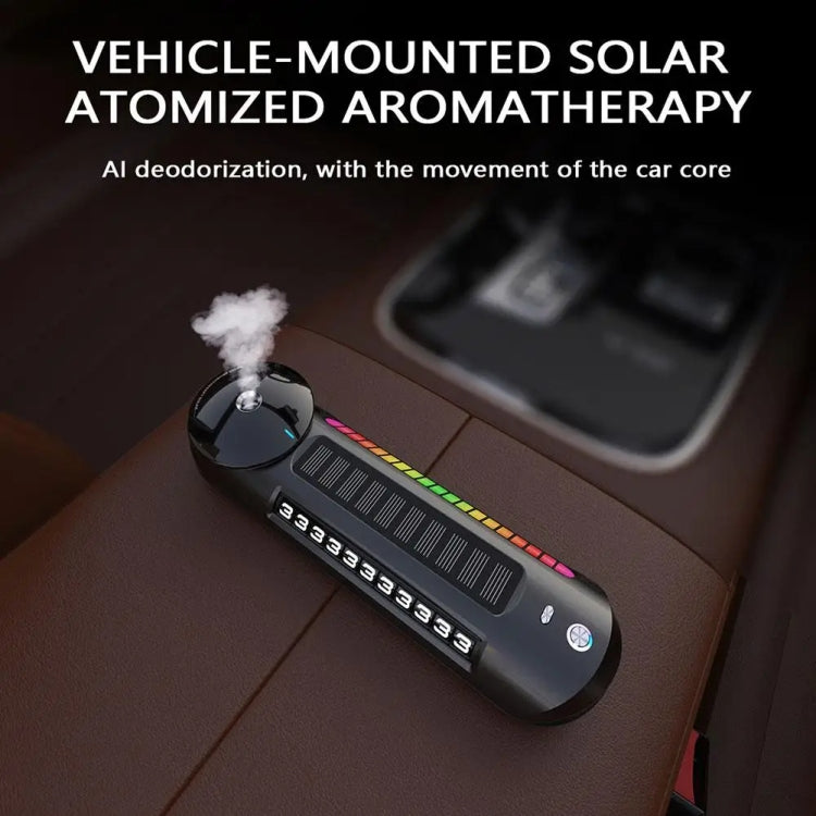 Solar Car Smart Spray Aromatherapy Machine Parking Sign(Black) - Air Freshener by PMC Jewellery | Online Shopping South Africa | PMC Jewellery | Buy Now Pay Later Mobicred