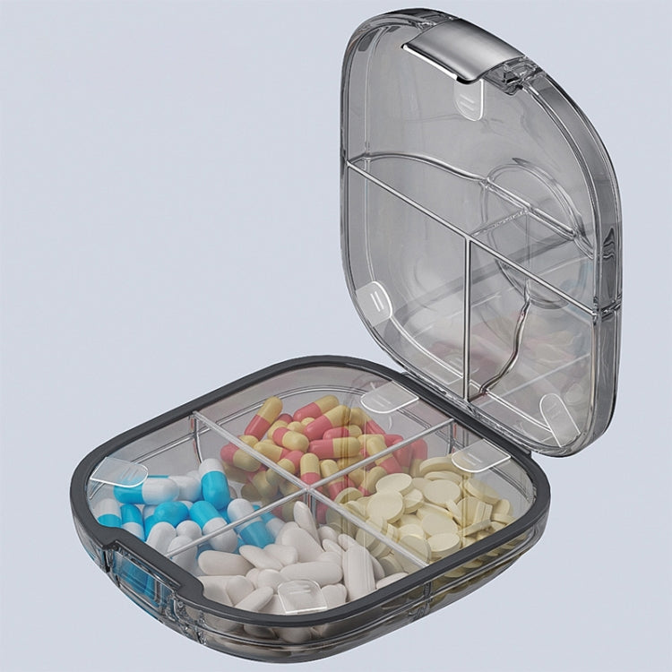 Multi-functional Portable Mini Pill Dispenser Organizer(Transparent Black) - free shipping - PMC TechLife - Order now!