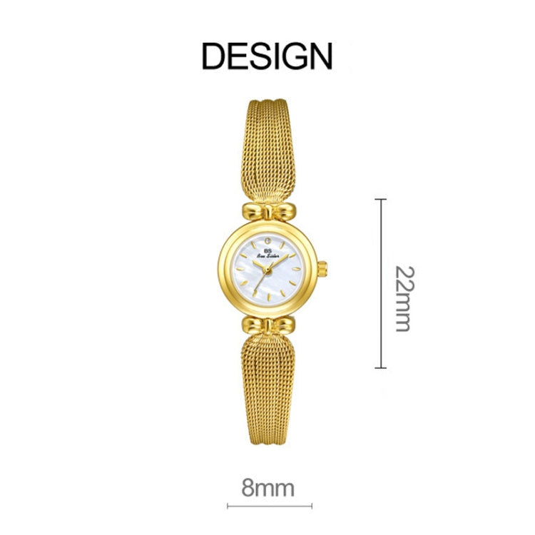 BS Bee Sister 22mm Retro Female Wrist Watch with Stainless Steel Mesh Butterfly Design Strap(Classic Silver) - Metal Strap Watches by BS Bee Sister | Online Shopping South Africa | PMC Jewellery | Buy Now Pay Later Mobicred