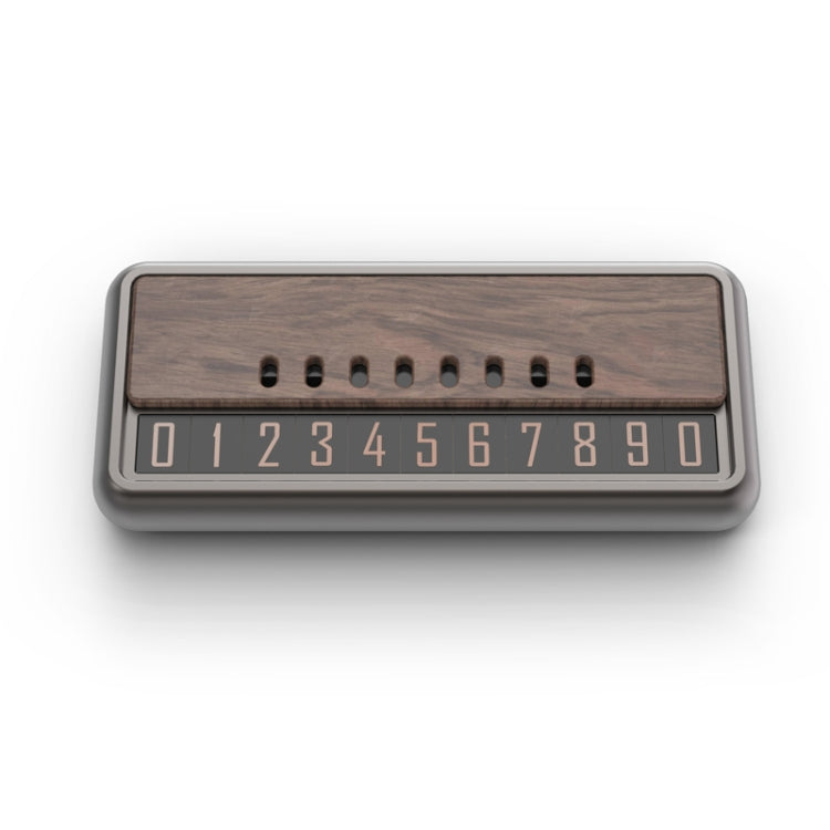 Car Metal Wood Aromatherapy Magnetic Luminous Car Moving Number Plate(Metal+Log) - Parking Card by PMC Jewellery | Online Shopping South Africa | PMC Jewellery | Buy Now Pay Later Mobicred