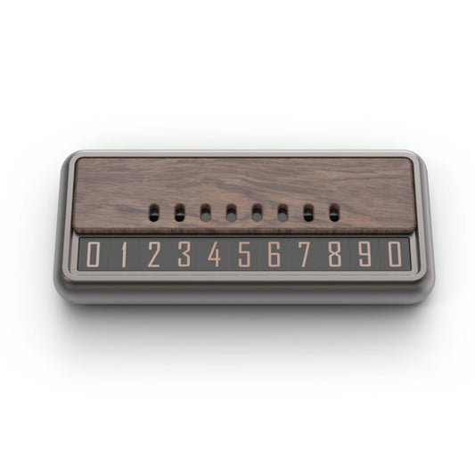 Car Metal Wood Aromatherapy Magnetic Luminous Car Moving Number Plate(Metal+Log) - Parking Card by PMC Jewellery | Online Shopping South Africa | PMC Jewellery | Buy Now Pay Later Mobicred