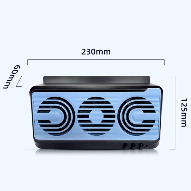 Solar Car Exhaust Fan Air Circulation Cooling Ventilation Fan(Black Blue) - Heating & Fans by PMC Jewellery | Online Shopping South Africa | PMC Jewellery | Buy Now Pay Later Mobicred