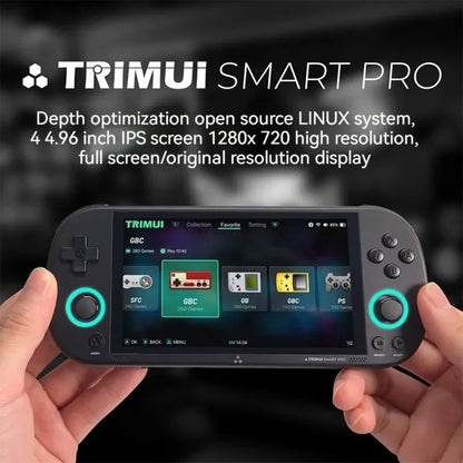 Trimui Smart Pro 4.96 Inch IPS Screen Handheld Game Console Open Source Linux System 64G(Black) - Pocket Console by Trimui | Online Shopping South Africa | PMC Jewellery | Buy Now Pay Later Mobicred