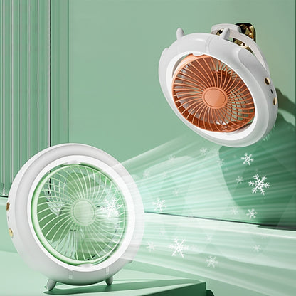 Night Light Desktop Folding Fan Outdoor Camping Hanging Mini Fan, Color: Green Basic - Electric Fans by PMC Jewellery | Online Shopping South Africa | PMC Jewellery | Buy Now Pay Later Mobicred