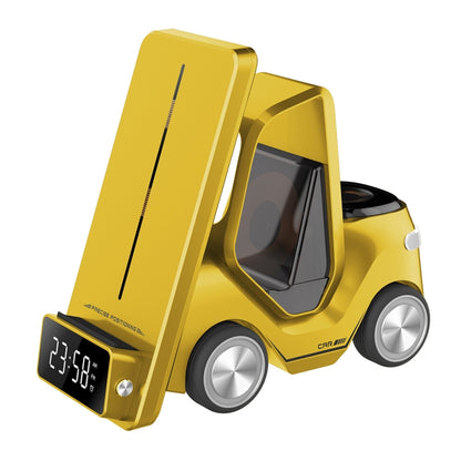 T20 5-in-1 Car-shaped Desktop Alarm Clock Wireless Charger with Atmosphere Light(Yellow) - Wireless Charger by PMC Jewellery | Online Shopping South Africa | PMC Jewellery | Buy Now Pay Later Mobicred