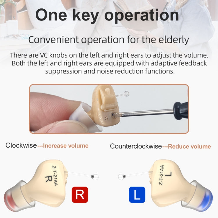 1pair  Invisible In-Ear Hearing Aid Sound Amplifier For The Elderly And Hearing Impaired(Red and Blue) - Hearing Aids by PMC Jewellery | Online Shopping South Africa | PMC Jewellery | Buy Now Pay Later Mobicred