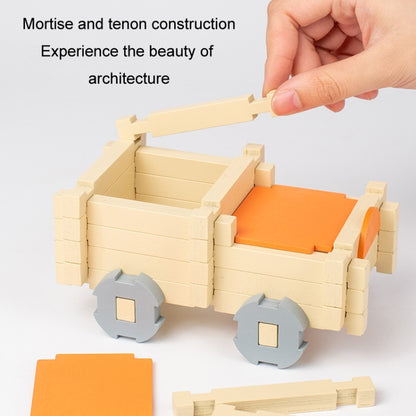 122pcs/Box Children Architecture Building Blocks Wooden House Mortise And Tenon Structure Assembled Toy - Building Blocks by PMC Jewellery | Online Shopping South Africa | PMC Jewellery | Buy Now Pay Later Mobicred