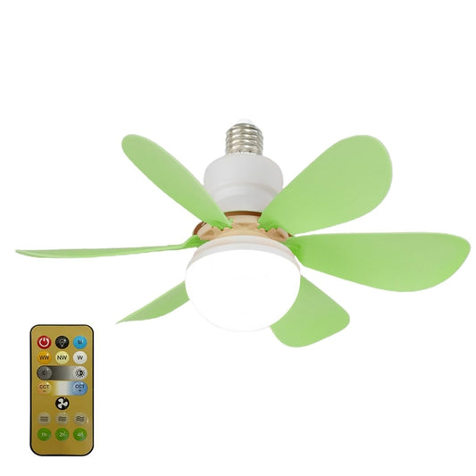 Home Small Fan Light E27 Snail Mouth Suspension Fan Lamp, Size: 420x205mm 30W Matcha Green(Remote Control Without Base) - Electric Fans by PMC Jewellery | Online Shopping South Africa | PMC Jewellery | Buy Now Pay Later Mobicred