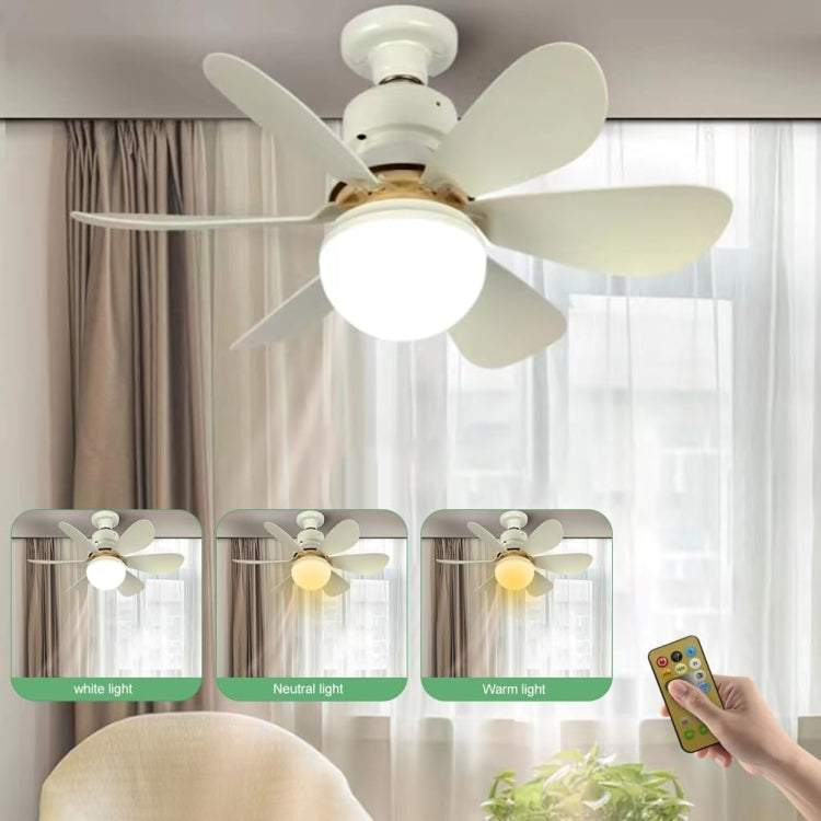 Home Small Fan Light E27 Snail Mouth Suspension Fan Lamp, Size: 520x185mm 40W Multi-color(Remote Control Without Base) - Electric Fans by PMC Jewellery | Online Shopping South Africa | PMC Jewellery | Buy Now Pay Later Mobicred