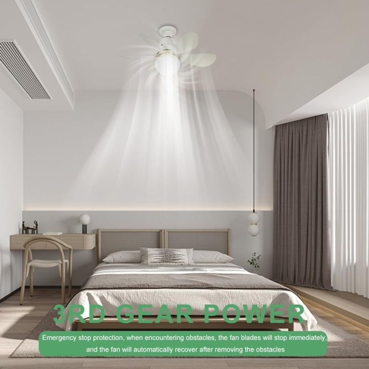 Home Small Fan Light E27 Snail Mouth Suspension Fan Lamp, Size: 420x205mm 30W Matcha Green(Remote Control Without Base) - Electric Fans by PMC Jewellery | Online Shopping South Africa | PMC Jewellery | Buy Now Pay Later Mobicred