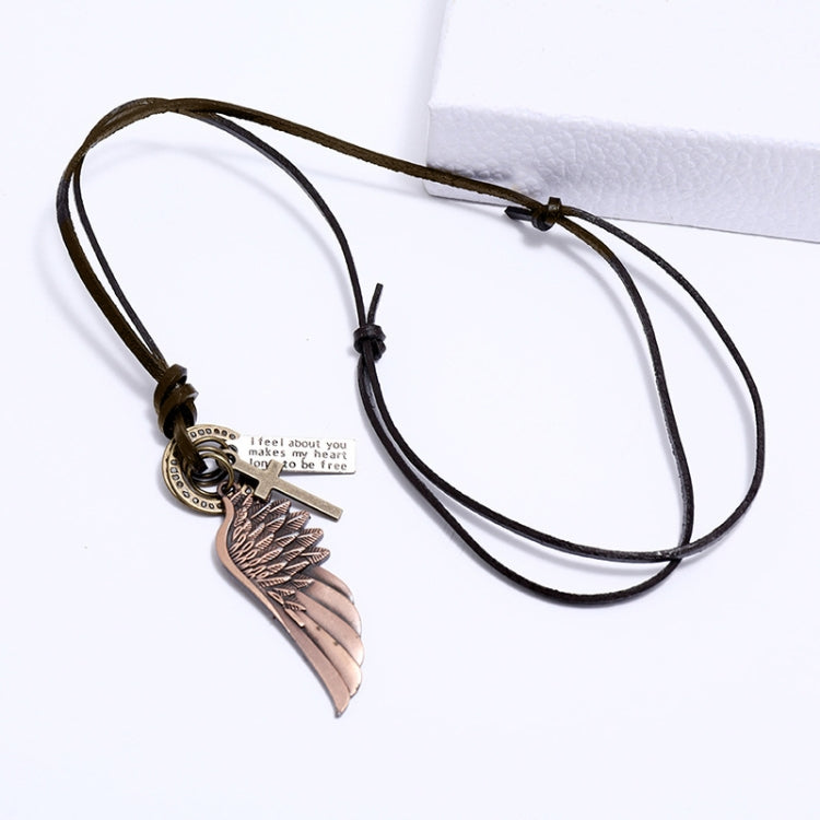 Personalized Angel Wings Pendant Adjustable Simple Long Necklace(Silver) - Necklaces & Pendants by PMC Jewellery | Online Shopping South Africa | PMC Jewellery | Buy Now Pay Later Mobicred