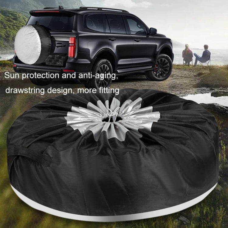 4pcs 80x47cm 210D Oxford Cloth Car Waterproof Dirt-resistant Tire Protective Cover - Window Foils & Solar Protection by PMC Jewellery | Online Shopping South Africa | PMC Jewellery | Buy Now Pay Later Mobicred