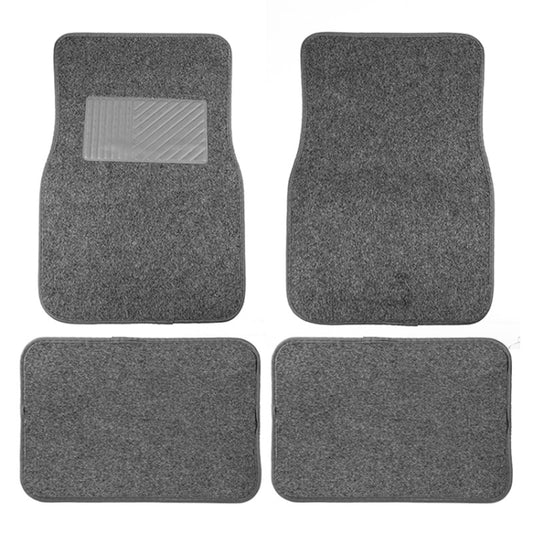 4pcs /Set Universal Car Foot Mats PVC Flocking Pads(Gray) - Floor Mats by PMC Jewellery | Online Shopping South Africa | PMC Jewellery | Buy Now Pay Later Mobicred