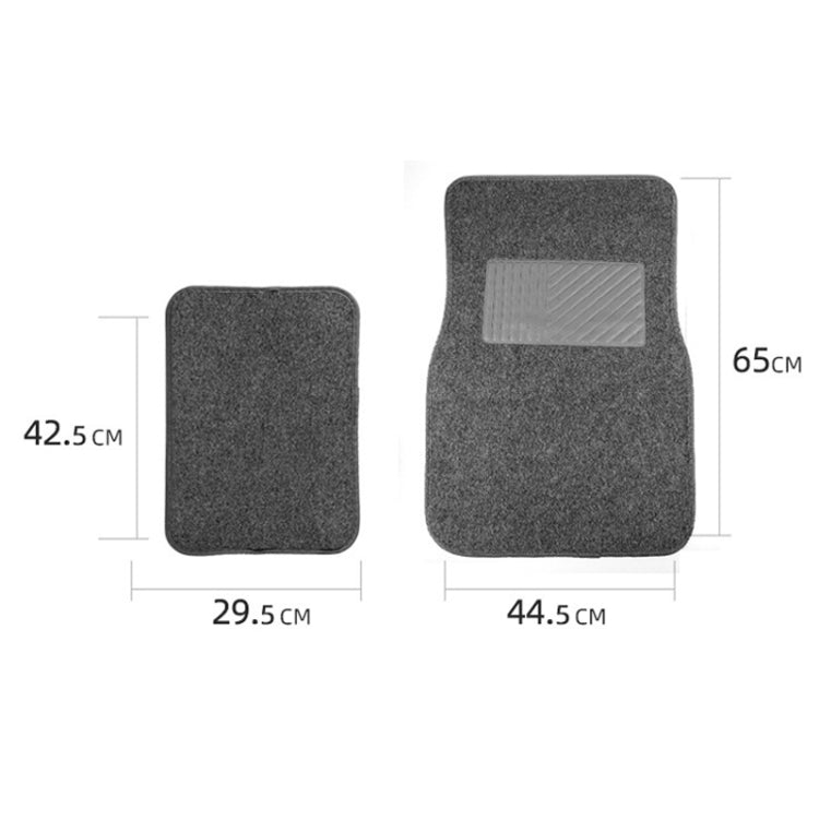 4pcs /Set Universal Car Foot Mats PVC Flocking Pads(Black) - Floor Mats by PMC Jewellery | Online Shopping South Africa | PMC Jewellery | Buy Now Pay Later Mobicred