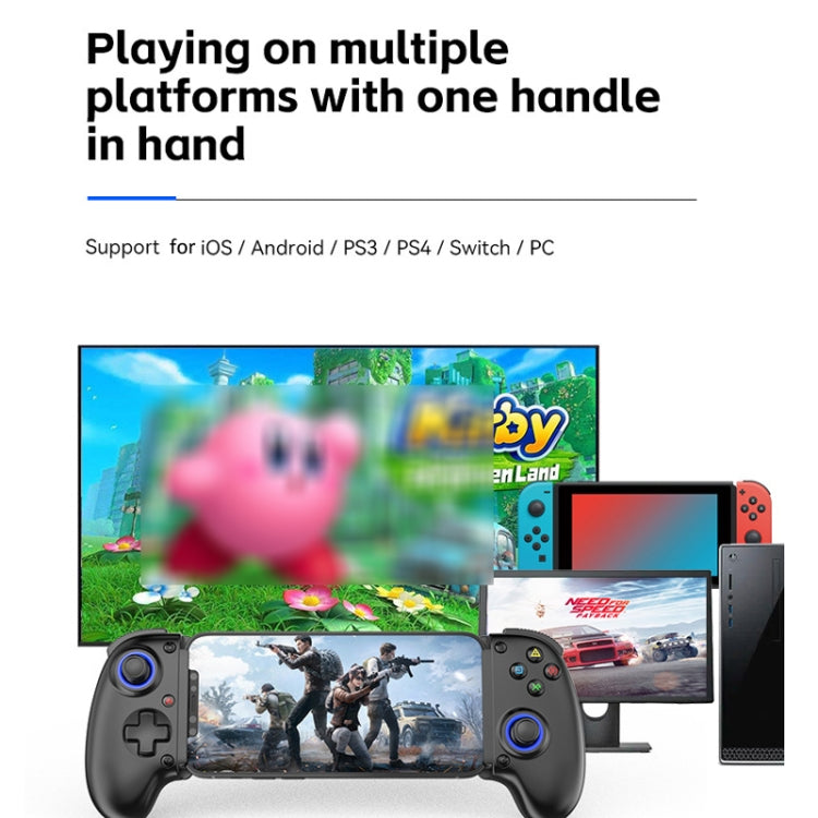 BSP-D10S Wireless Stretch Game Controller With Heat Dissipation Fan for Switch / Android / IOS / PC / PS3 / PS4(Pink) - Controller Gamepad by PMC Jewellery | Online Shopping South Africa | PMC Jewellery | Buy Now Pay Later Mobicred