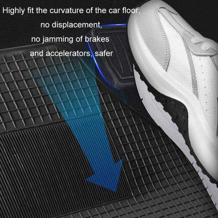 4pcs/Set Car PVC Anti-slip Waterproof Durable Floor Mats(Square) - Floor Mats by PMC Jewellery | Online Shopping South Africa | PMC Jewellery | Buy Now Pay Later Mobicred