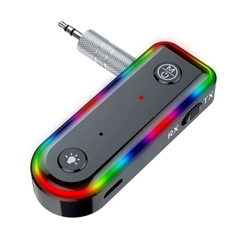 Q3 2-in-1 RGB Light Bluetooth Audio Receiver Launcher Car Audio Adapter - free shipping - PMC TechLife - Order now!