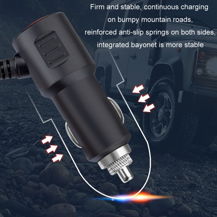 1 To 3 12V/24V Car Cigarette Lighter Charger Multi-function Seven-color Light(120W) - Car Charger by PMC Jewellery | Online Shopping South Africa | PMC Jewellery | Buy Now Pay Later Mobicred