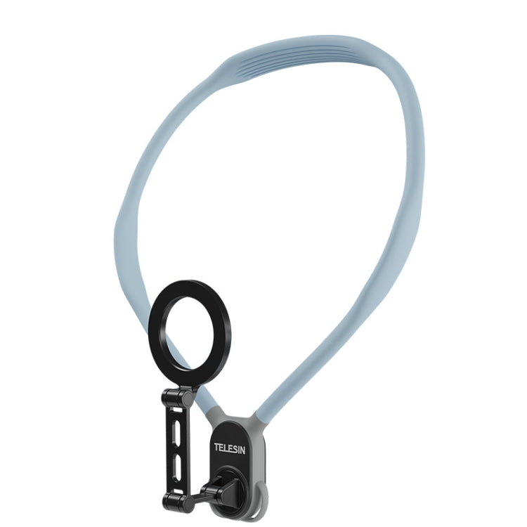 TELESIN MNM-002 Magsafe Magnetic Suction Mobile Phone Hanging Neck POV Viewing Angle Lazy Stand(Sky Blue) - Stand by TELESIN | Online Shopping South Africa | PMC Jewellery | Buy Now Pay Later Mobicred