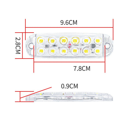 6pcs 12-Bead LED Flashing Warning Lights Motorcycle RV Signal Lights(Green Light) - Clearance Lights by PMC Jewellery | Online Shopping South Africa | PMC Jewellery | Buy Now Pay Later Mobicred