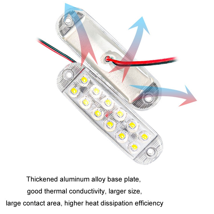 6pcs 12-Bead LED Flashing Warning Lights Motorcycle RV Signal Lights(Yellow Light) - Clearance Lights by PMC Jewellery | Online Shopping South Africa | PMC Jewellery | Buy Now Pay Later Mobicred