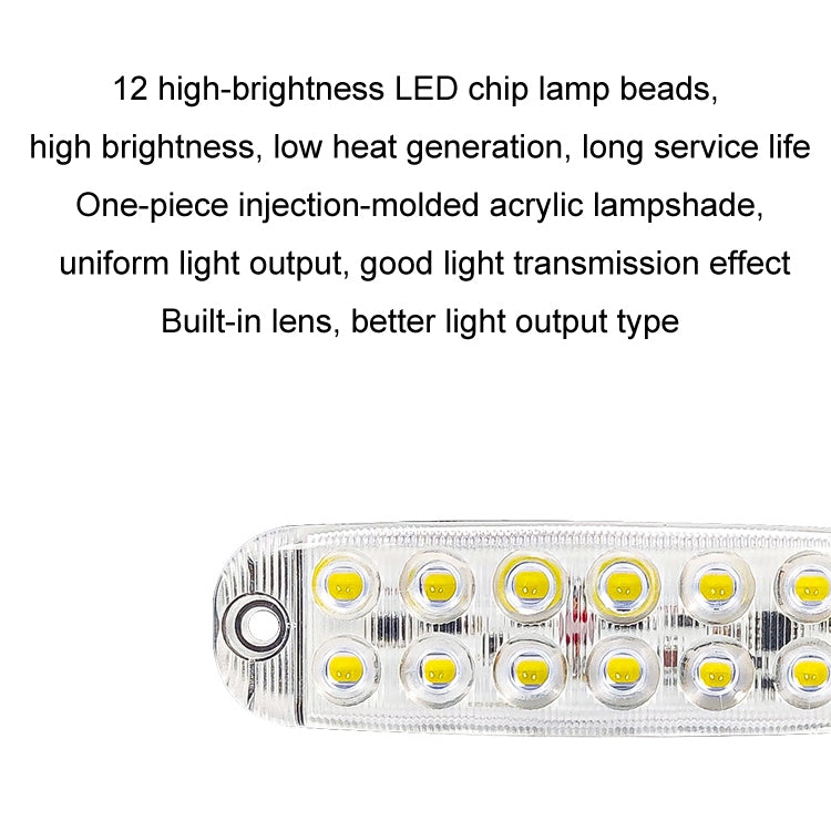 6pcs 12-Bead LED Flashing Warning Lights Motorcycle RV Signal Lights(Green Light) - Clearance Lights by PMC Jewellery | Online Shopping South Africa | PMC Jewellery | Buy Now Pay Later Mobicred