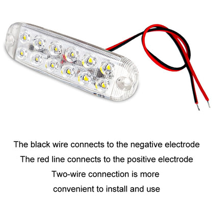 6pcs 12-Bead LED Flashing Warning Lights Motorcycle RV Signal Lights(Yellow Light) - Clearance Lights by PMC Jewellery | Online Shopping South Africa | PMC Jewellery | Buy Now Pay Later Mobicred