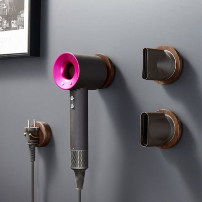 For Dyson Hair Dryer Walnut Wall-mounted Storage Rack Wooden Shelf - For Dyson Accessories by PMC Jewellery | Online Shopping South Africa | PMC Jewellery | Buy Now Pay Later Mobicred