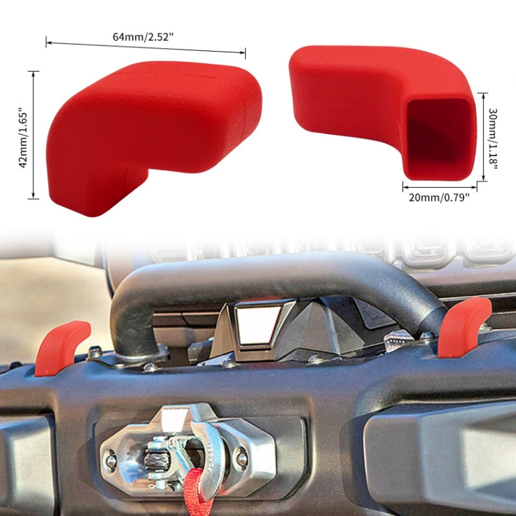 For 07-23 Jeep Wrangler JK/JL/JT Front Bumper Trailer Hook Cover(Red) - Towing Bars by PMC Jewellery | Online Shopping South Africa | PMC Jewellery | Buy Now Pay Later Mobicred