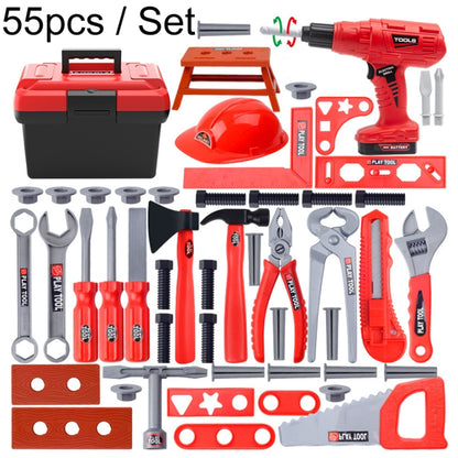 55pcs / Set Children Simulation Repair Toolbox Pretend Play Toy Set - Pretend Play Toys by PMC Jewellery | Online Shopping South Africa | PMC Jewellery | Buy Now Pay Later Mobicred