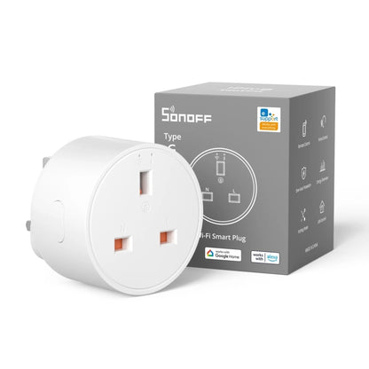 SONOFF S60TPG UK Plug Smart WiFi Socket Electricity Time Switching Voice Control - Smart Socket by SONOFF | Online Shopping South Africa | PMC Jewellery | Buy Now Pay Later Mobicred