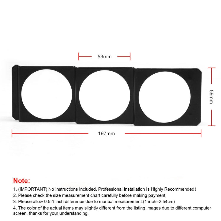 52mm Car Modified Instrument Rack Three-hole Universal Car Radio Card Slot - Car Interior Mouldings by PMC Jewellery | Online Shopping South Africa | PMC Jewellery | Buy Now Pay Later Mobicred