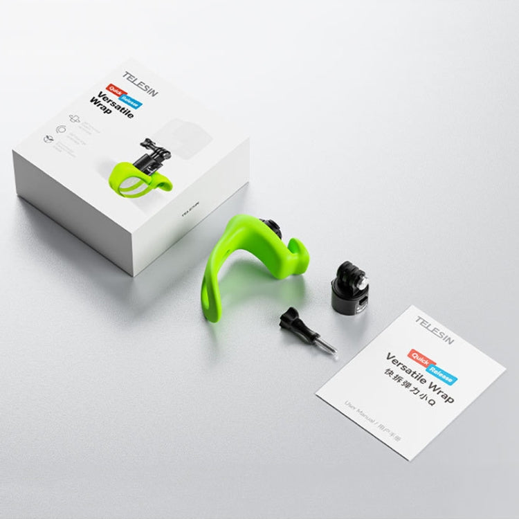 TELESIN TLQ-005 Elastic Quick Release Stand Multi-functional Fixed Silicone Strap Accessories(Black) - Holder by TELESIN | Online Shopping South Africa | PMC TechLife | Buy Now Pay Later Mobicred