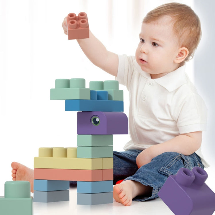 80pcs / Box Baby Chewable Soft Building Blocks Children Large Particle Puzzle Soft Rubber Toys - Building Blocks by PMC Jewellery | Online Shopping South Africa | PMC Jewellery | Buy Now Pay Later Mobicred