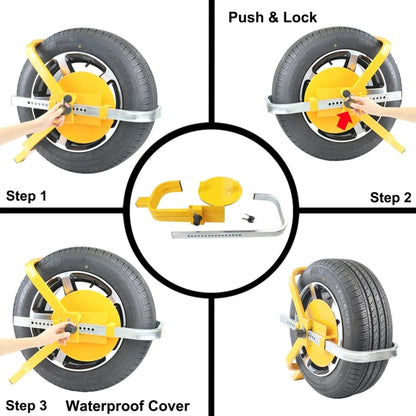 Car Anti-theft Lock SUV Wheel Three-prong Lock With Suction Cup, Style: With Disc - Others by PMC Jewellery | Online Shopping South Africa | PMC Jewellery | Buy Now Pay Later Mobicred