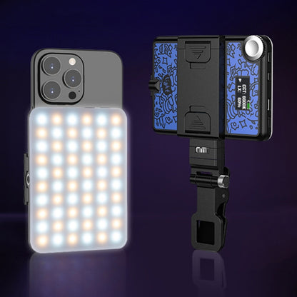 60 LEDs Rechargeable Clip Fill Light With Front & Back Clip Adjusted 3 Light Modes For Phone, Spec: B Type White - Selfie Light by PMC Jewellery | Online Shopping South Africa | PMC Jewellery | Buy Now Pay Later Mobicred