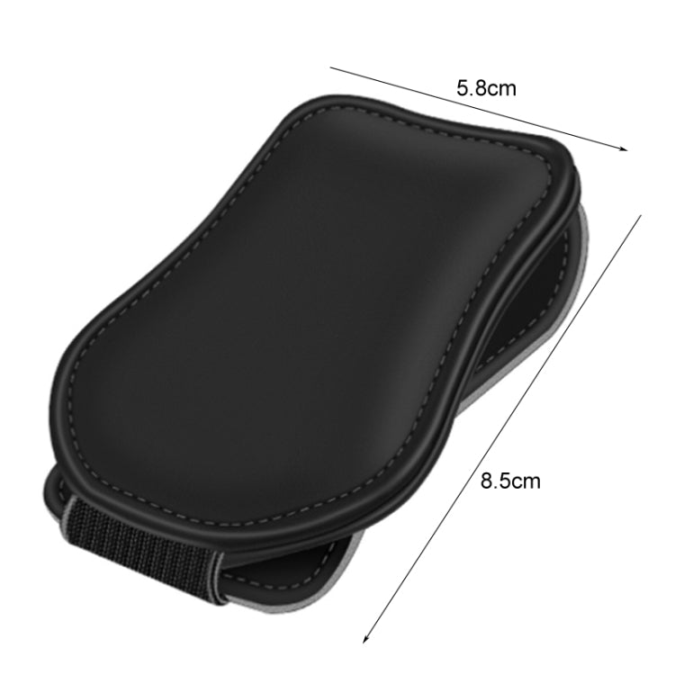 Car Eyeglasses Clip Car Leather Magnetic Closure Sunglasses Storage Bag(Black) - Sunglasses & Glasses Clips by PMC Jewellery | Online Shopping South Africa | PMC Jewellery | Buy Now Pay Later Mobicred