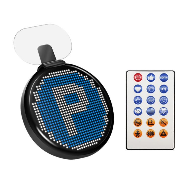 HI.GROOM Car LED Customized Pixel Emoji Lights Bluetooth Remote Control Interactive AI Screen, Style: With Remote Control - Car Monitor by HI.GROOM | Online Shopping South Africa | PMC Jewellery | Buy Now Pay Later Mobicred