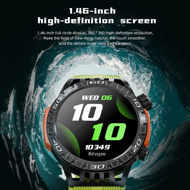 LOKMAT ZEUS6 PRO 1.46-Inch IP68 Waterproof SOS Flashlight Bluetooth Smart Watch(Black) - free shipping - PMC TechLife - Order now!