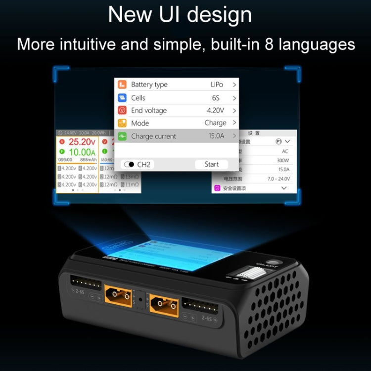 ToolkitRC M6D 500W Toy Airplane Dual Channel Li-Po Battery Balance Charger(Black) - free shipping - PMC Jewellery - Order now!