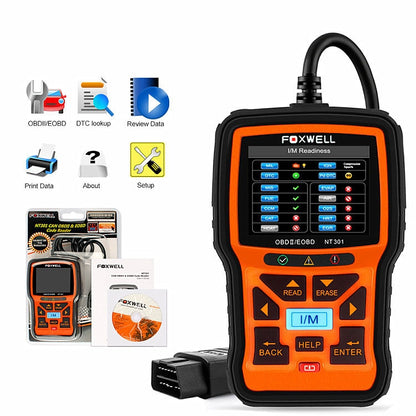 FOXWELL NT301 OBD2 Car Fault Diagnostic Instrument Live Data Code Reader Tool - Electronic Test by FOXWELL | Online Shopping South Africa | PMC Jewellery | Buy Now Pay Later Mobicred